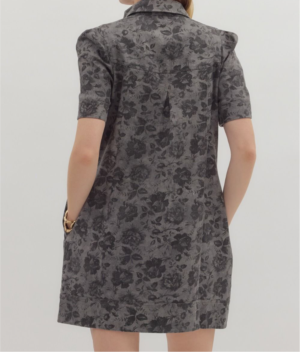 Stevie Floral Denim Dress