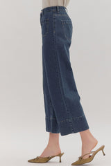 Florence Cropped Wide-Leg Jeans