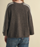 Toasted Coconut Striped 3/4 Sleeve Sweater