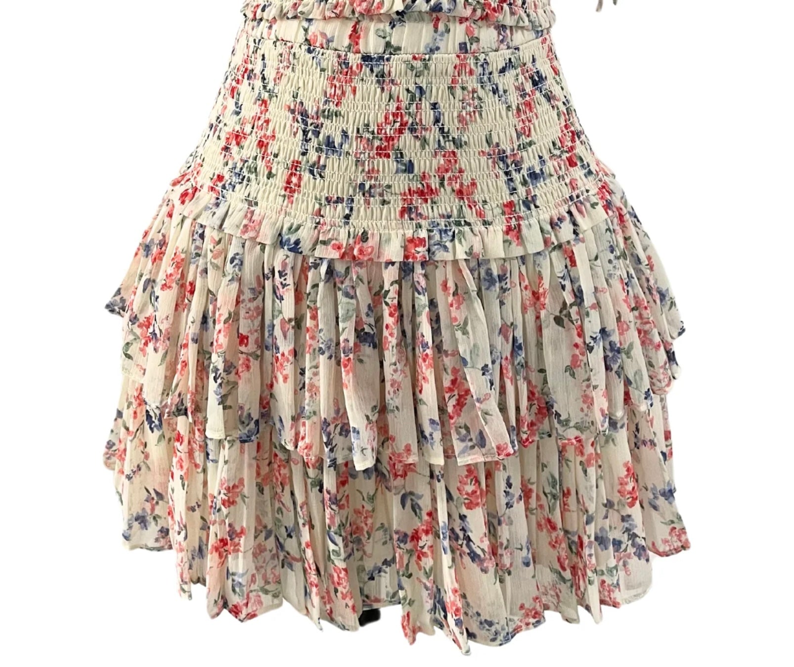 RBJ Flora Fuschia Blue Skirt