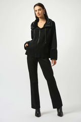 JR Sweater Knit Coat With Fur Trim