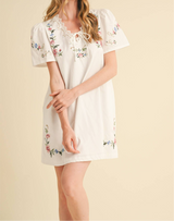 Amelia Floral Embroidered Dress