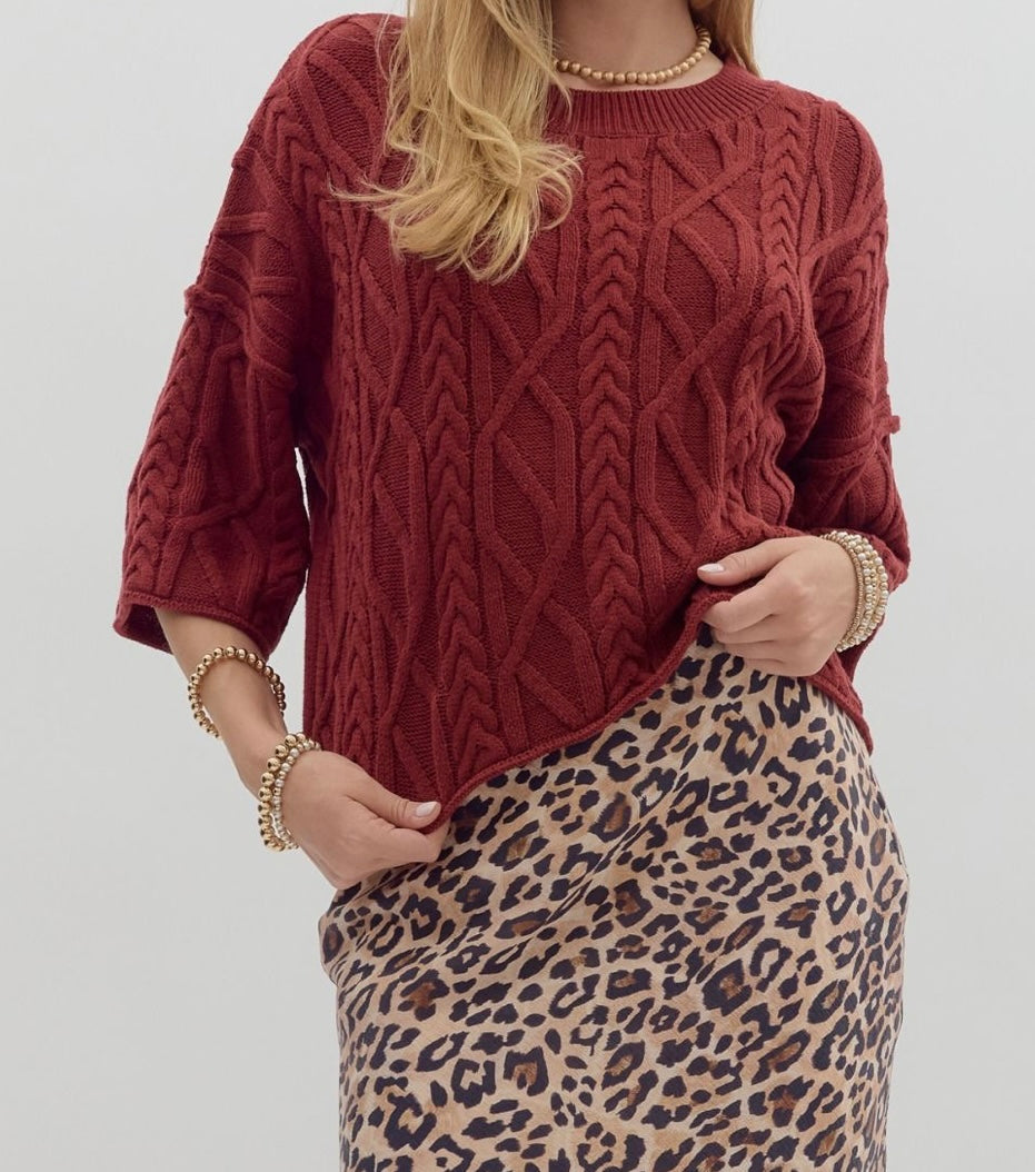 Candace Cable Knit Sweater