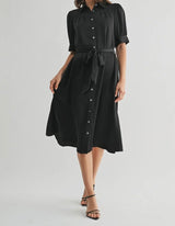 Lauren Satin Tie Waist Dress