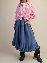 Cotton Candy Mixed Print Top