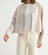 Samantha Suede Buttondown Jacket