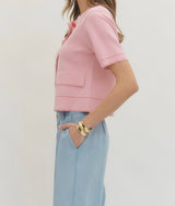 Sarah Contrast Trim Top