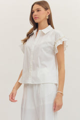 Kacie Pearl Trim Top
