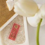 Gold Heart Earring Stud Set