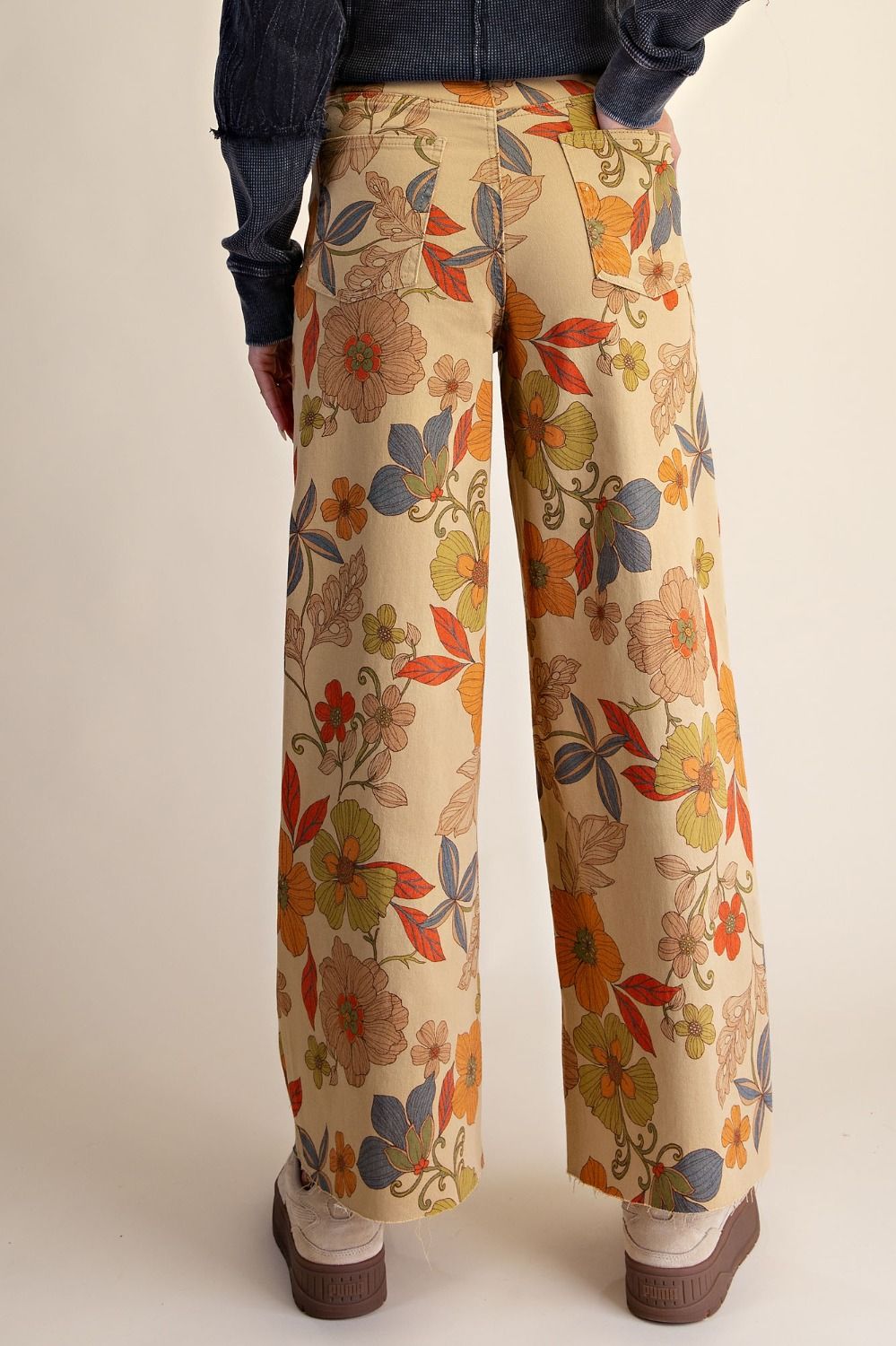 Tayler Floral Print Washed Pant