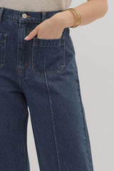 Florence Cropped Wide-Leg Jeans