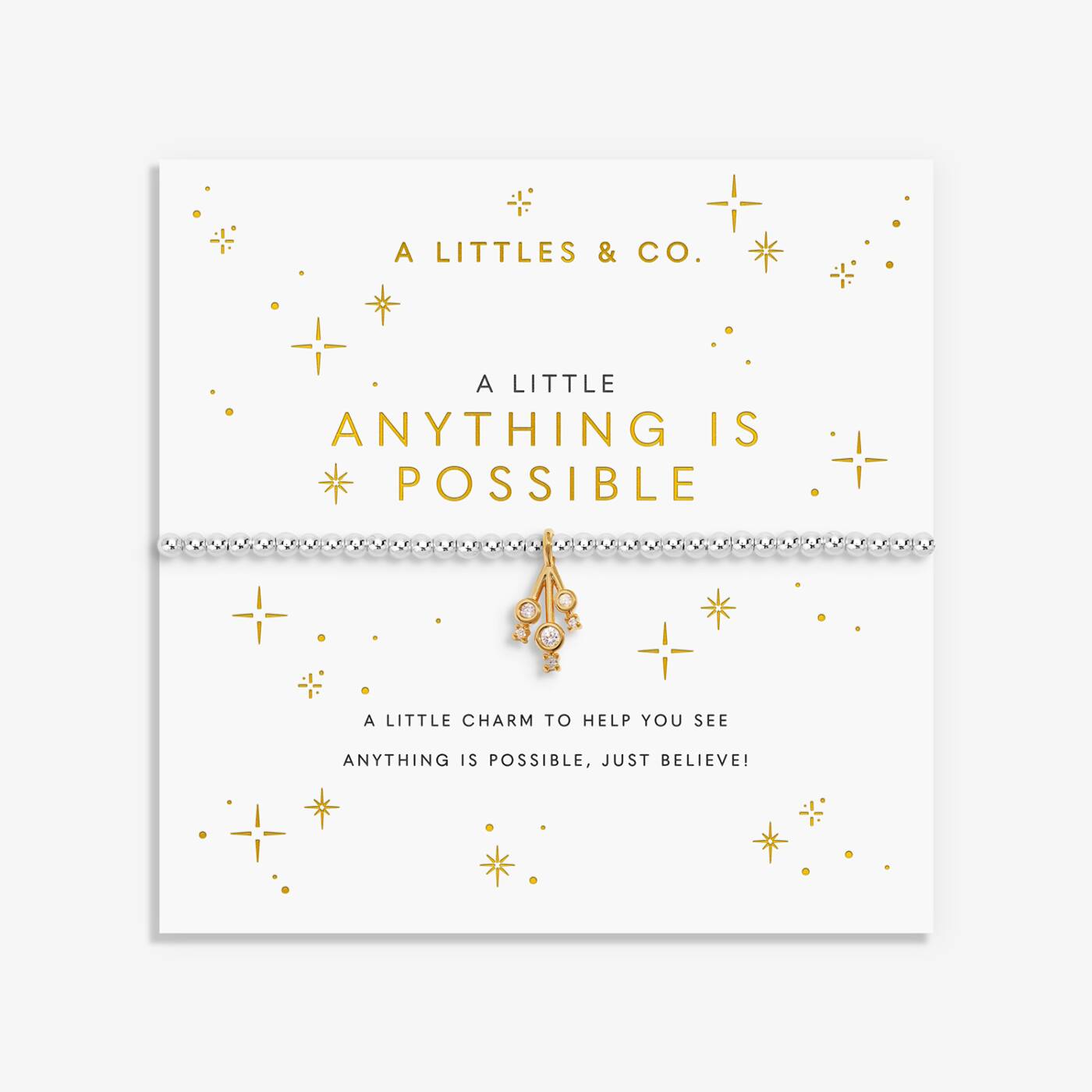 A Littles & Co 'Anything Is Possible' Bracelet In Silver and Gold-Tone Plating