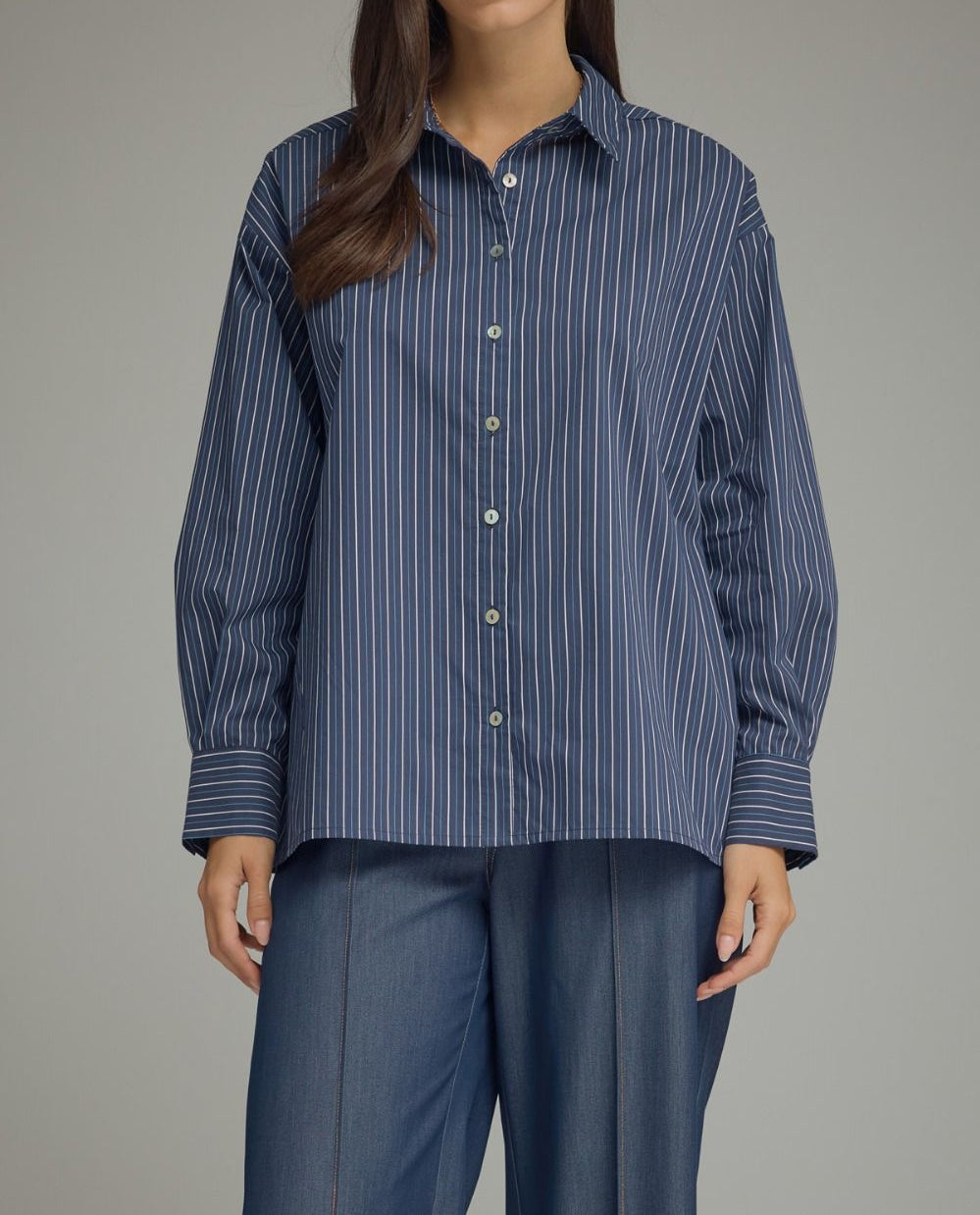 Dakota Navy Striped Top