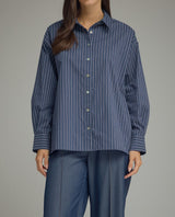 Dakota Navy Striped Top
