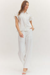 Kacie Pearl Trim Top
