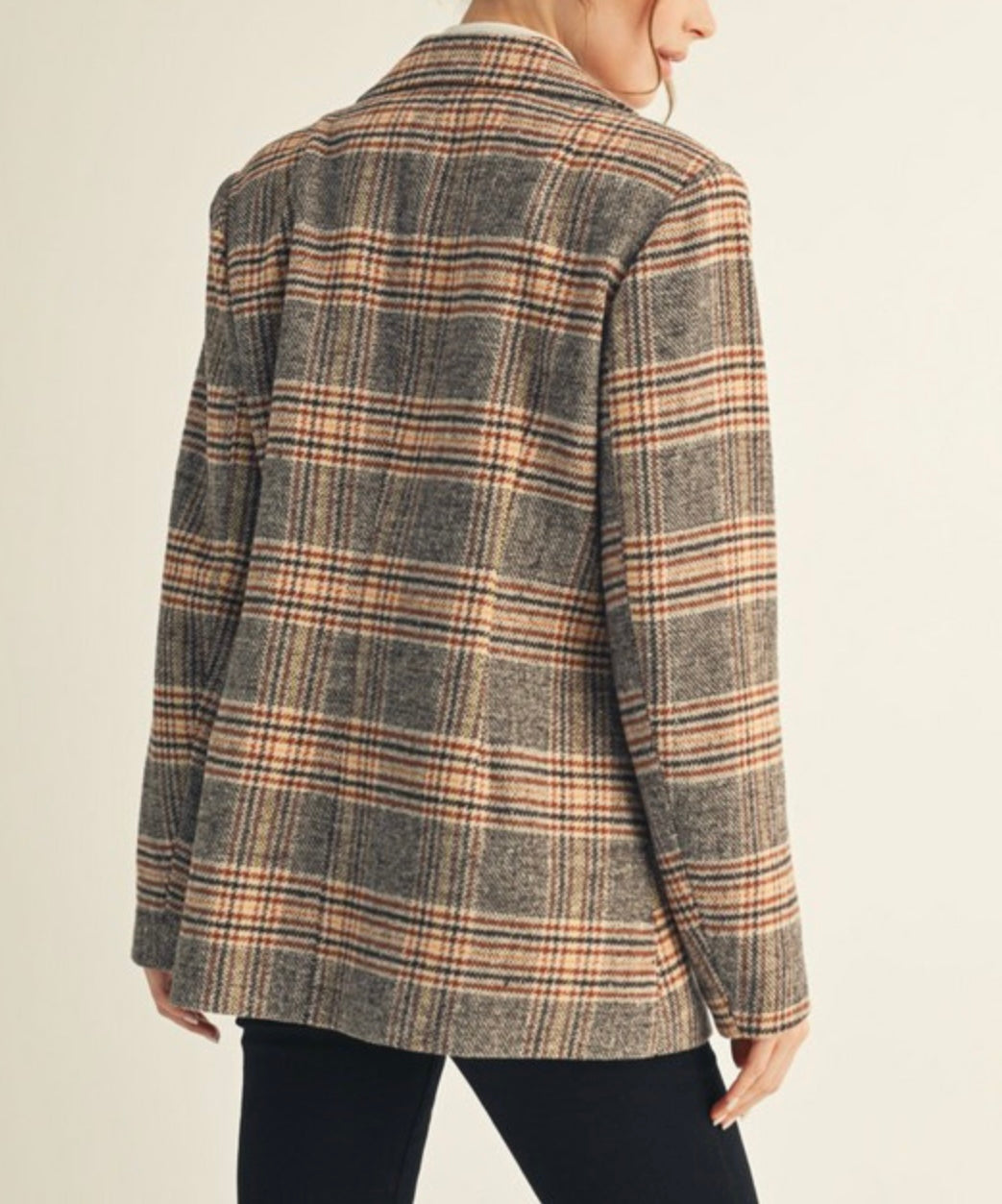 RayLee Brown Plaid Blazer