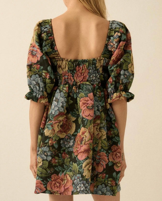 Stevan Floral Jacquard Dress
