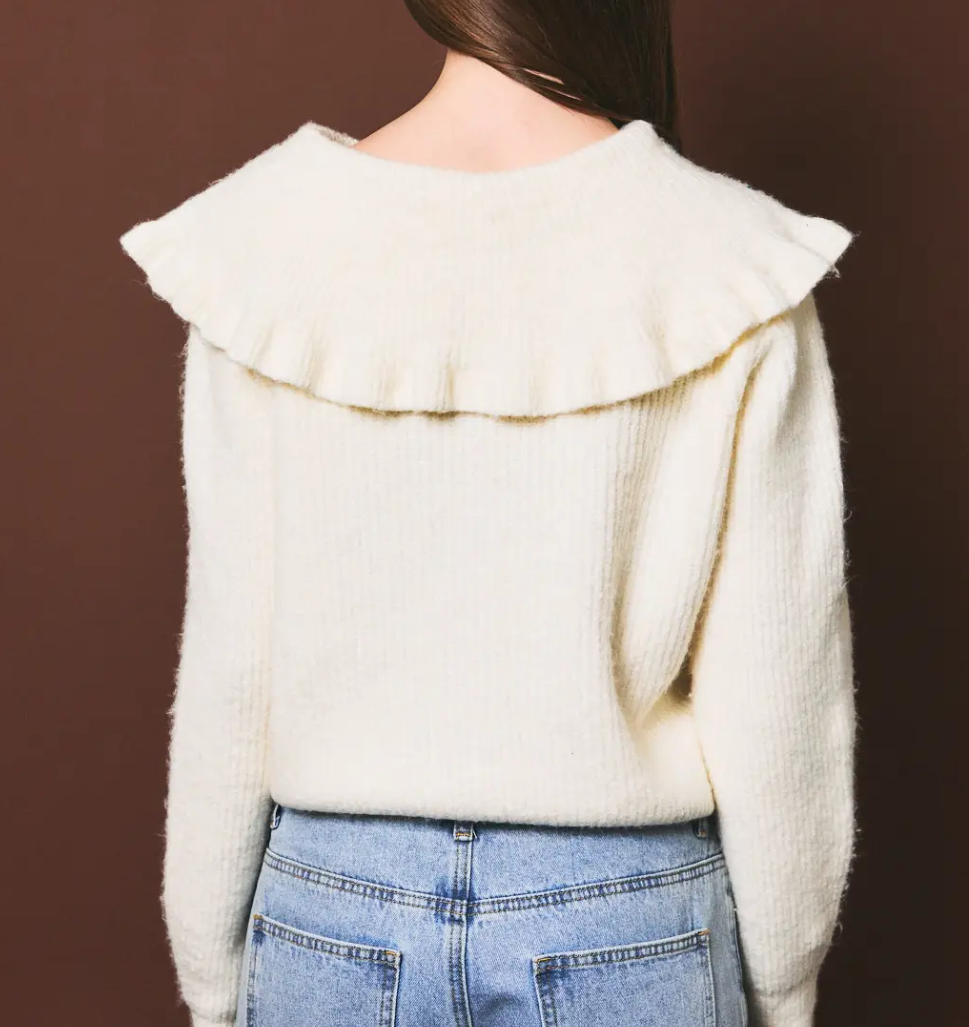 Clara Ruffle Front Tie Cardigan