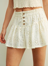 Ellie Eyelet Ruffled Skort