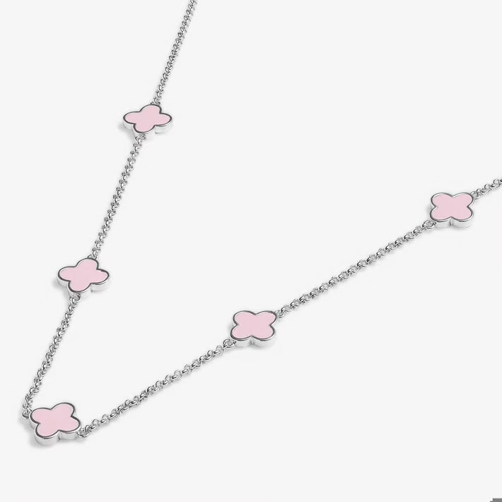 A Littles Signature Pink Clover Necklace