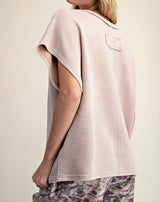 Mushroom Ribbed Boxy Tee