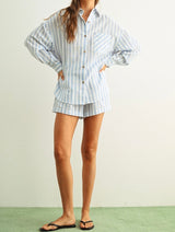 Danielle Striped Elastic Short