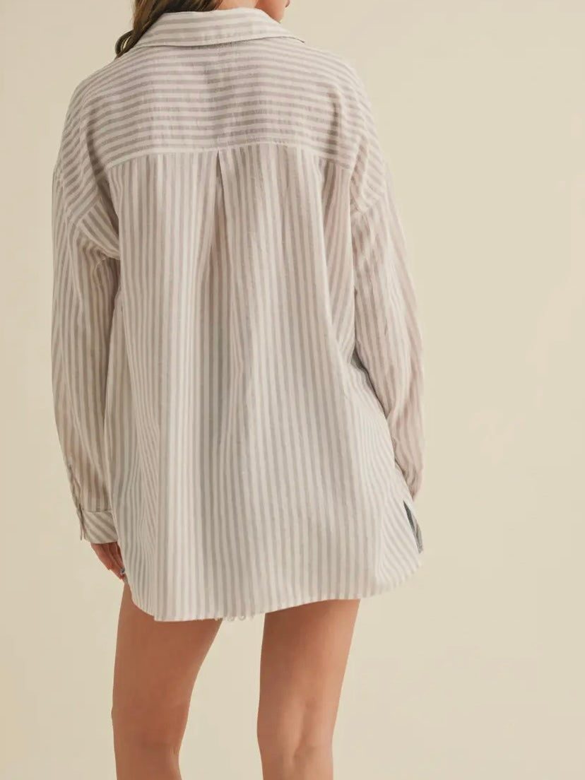 Edie Striped Button Down Shirt