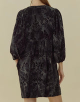 Halle Velvet Jacquard Dress