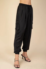 Amanda Satin Jogger Pants