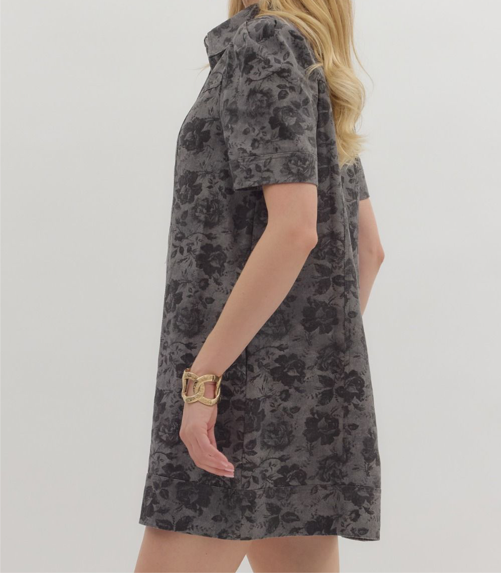 Stevie Floral Denim Dress