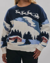 Snowy Ski Village Sweater
