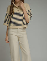 Sara Stripe Short Sleeve Top