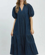 Cassie Denim Tiered Dress