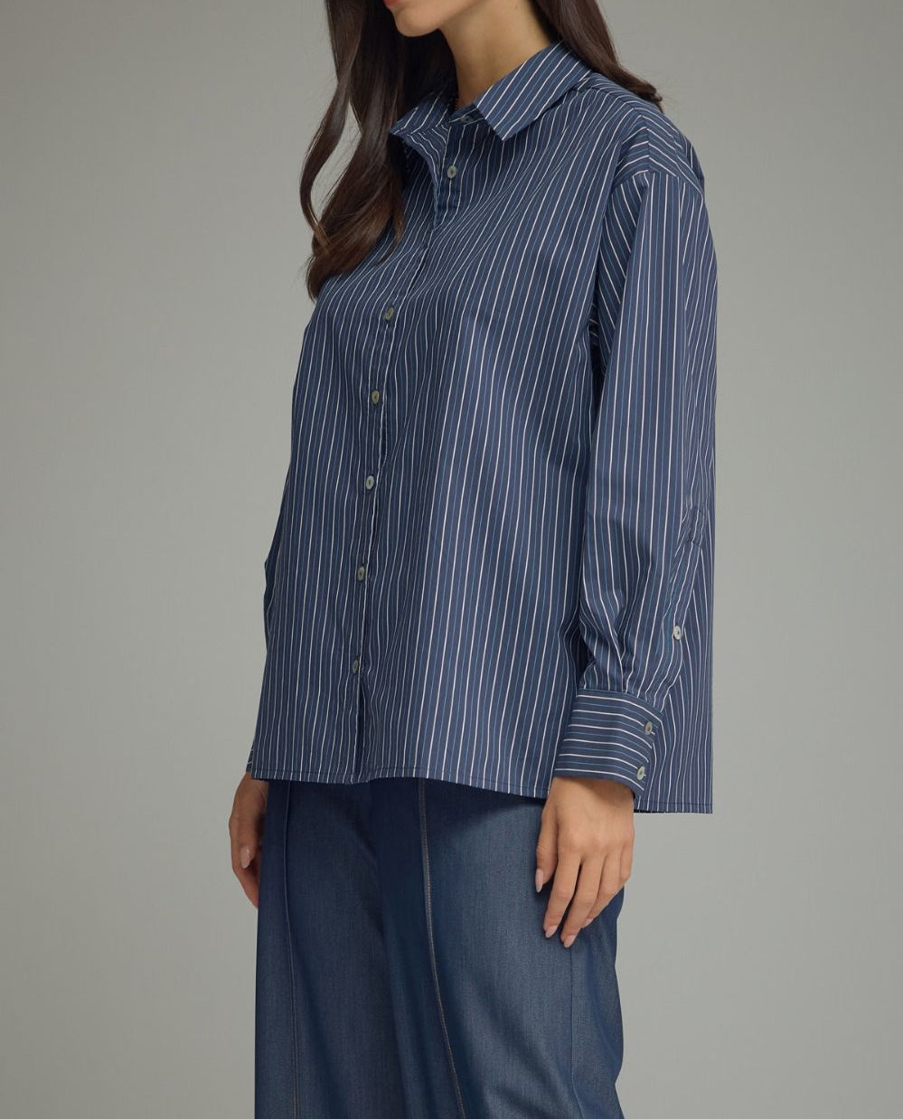 Dakota Navy Striped Top
