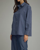Dakota Navy Striped Top