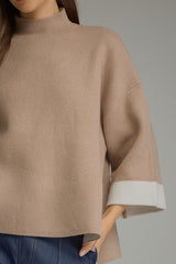 Chelsea Mock Neck 3/4 Sleeve Top
