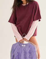 Dark Cherry Oversized T-Shirt