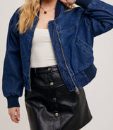 Josie Denim Bomber Jacket