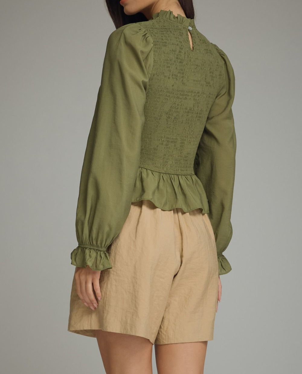 Charlotte Ruffle Mock Neck Top
