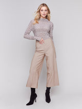 Truffle Wide Leg Pant W/ Side Zipper