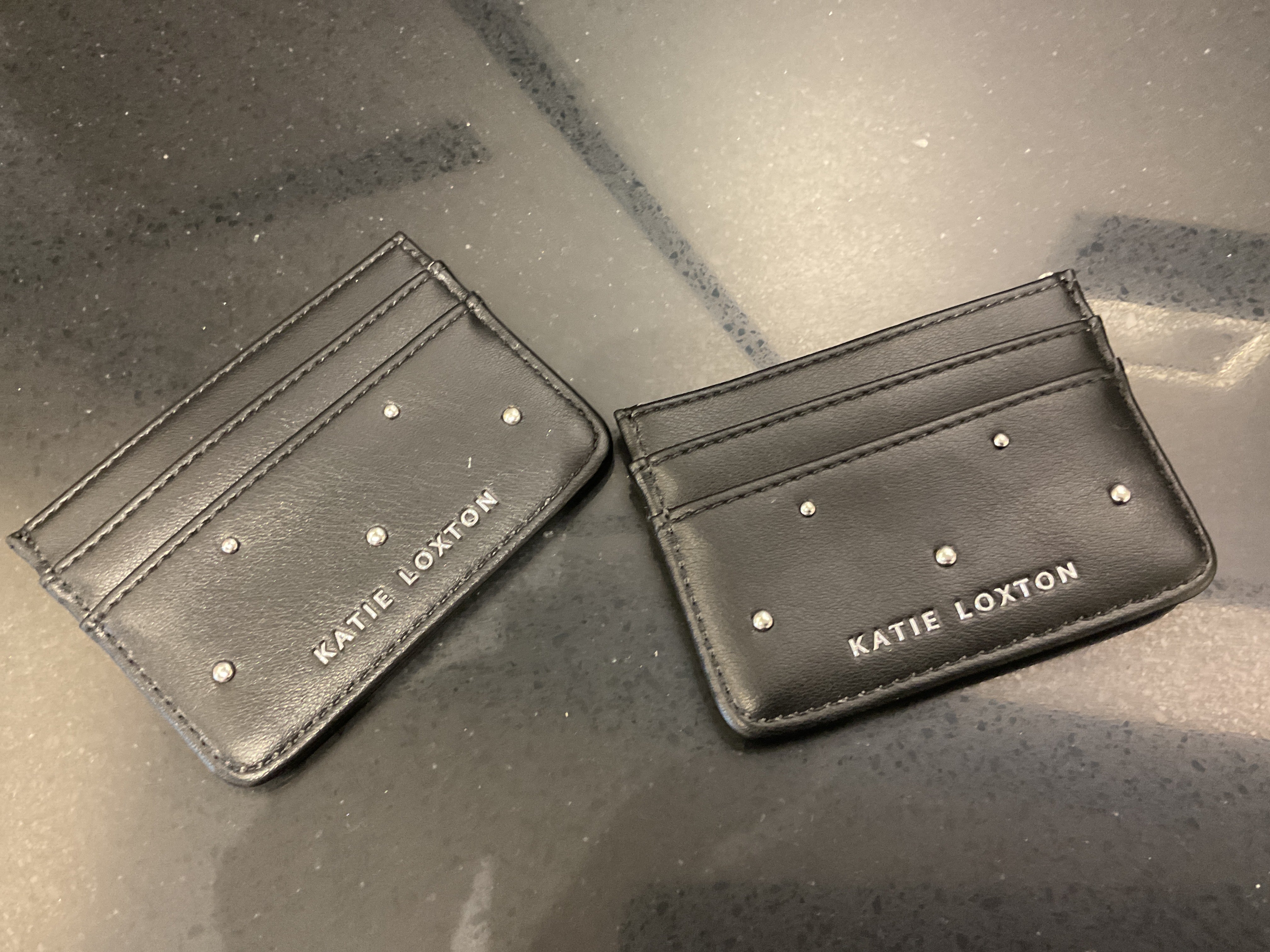 Avery Black Studded Cardholder
