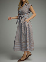 Molly Blue/Brown Striped Dress