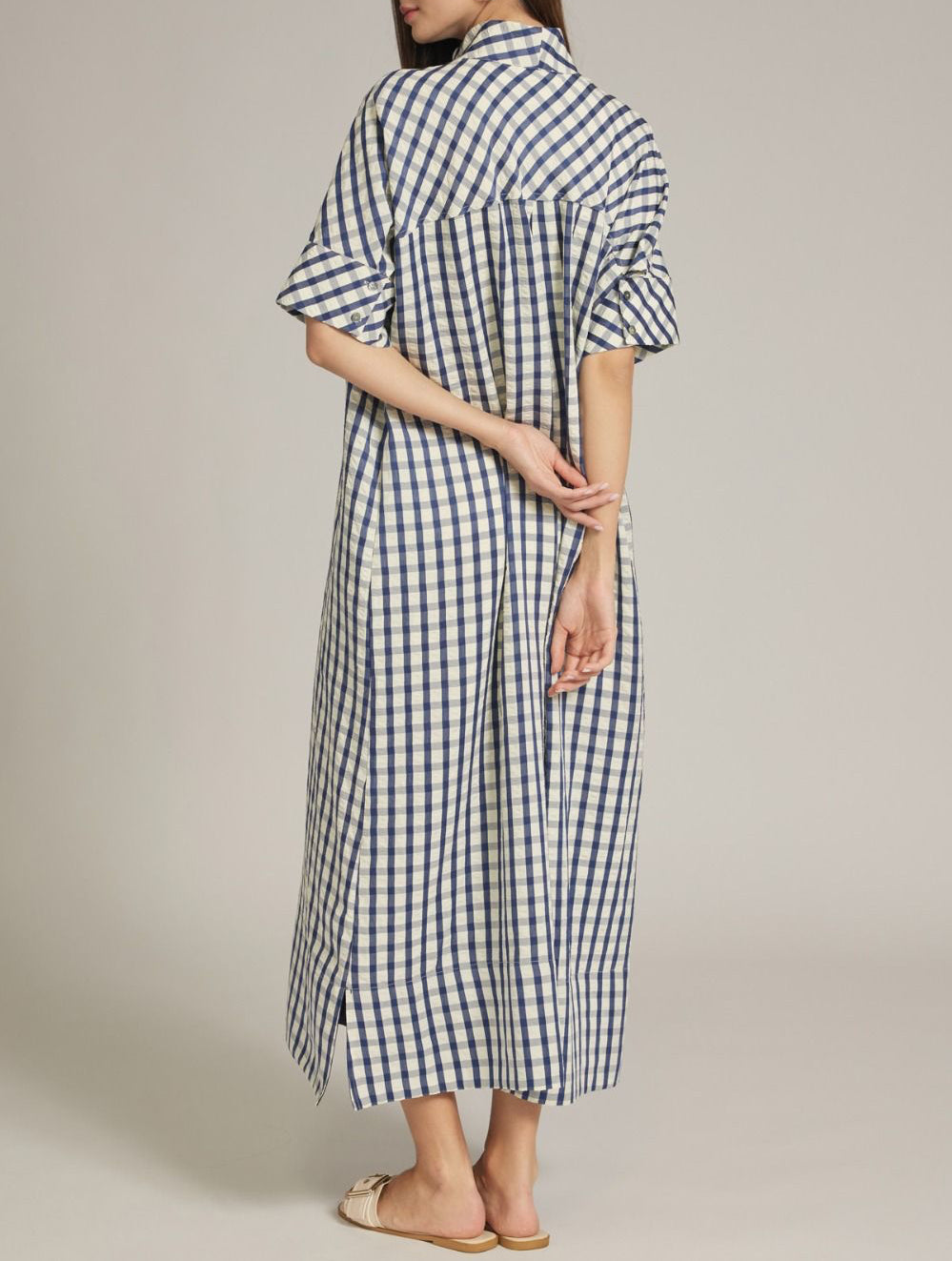 Emily Gingham Midi Dress