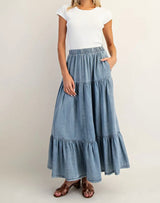 Cara Denim Maxi Skirt