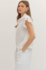 Kacie Pearl Trim Top