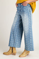 Joelee Printed Washed Denim