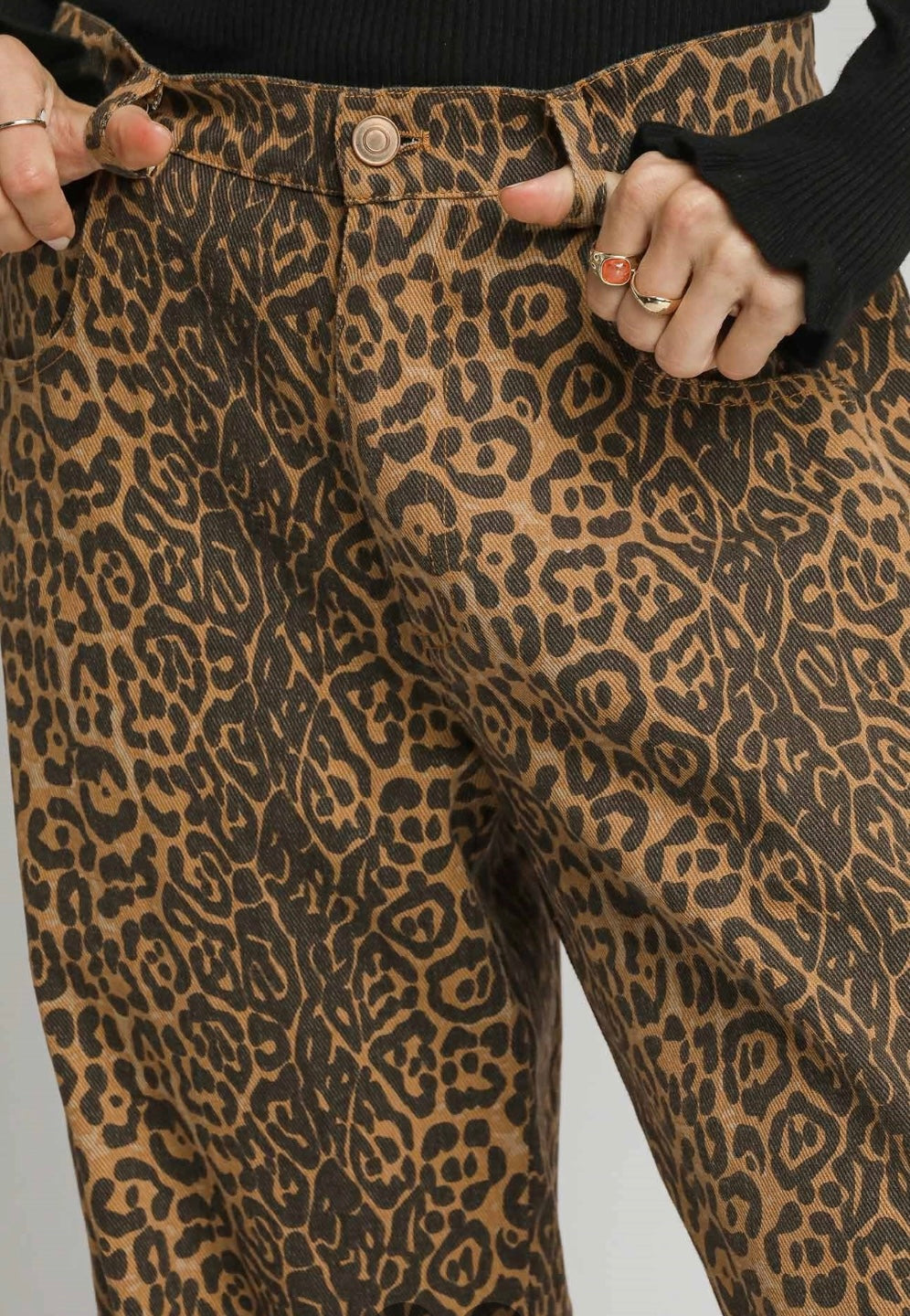 Keri Leopard Print Wide Leg Pant