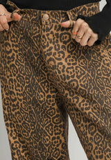 Keri Leopard Print Wide Leg Pant