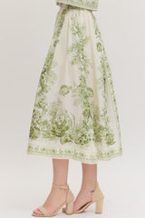 Dori Print Midi Skirt
