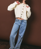 Clara Ruffle Front Tie Cardigan